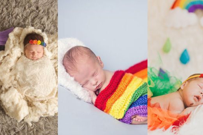 10 tiernas fotos de bebés arcoíris